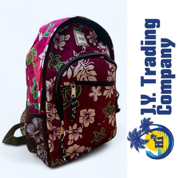 JY Trading Co. Hawaiian Floral Kids Backpack, MSRP $19 - Picture 3 of 8